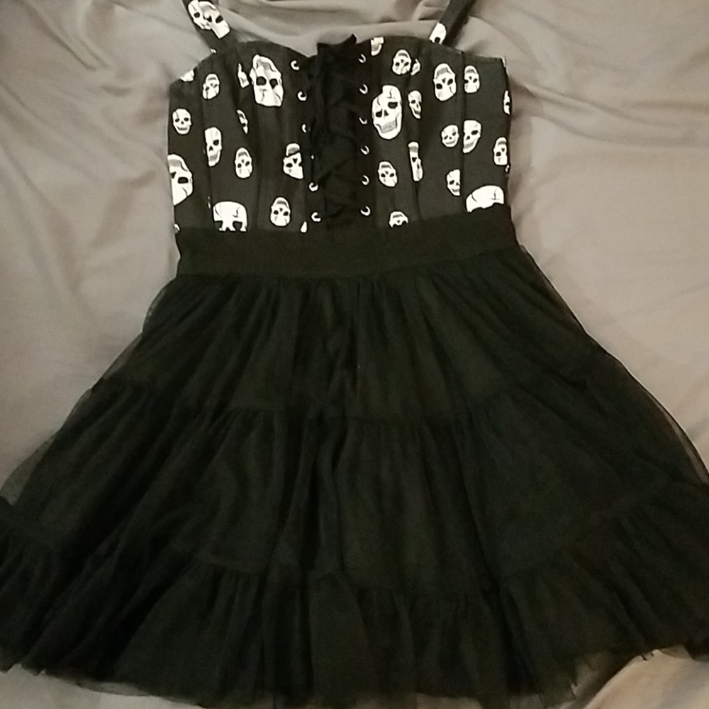 Royal Bones Skull and Tulle Dress